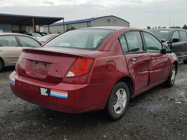 1G8AF52F64Z229618 - 2004 SATURN ION LEVEL RED photo 4