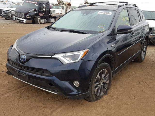 JTMRJREV5HD117445 - 2017 TOYOTA RAV4 HV LE BLUE photo 2