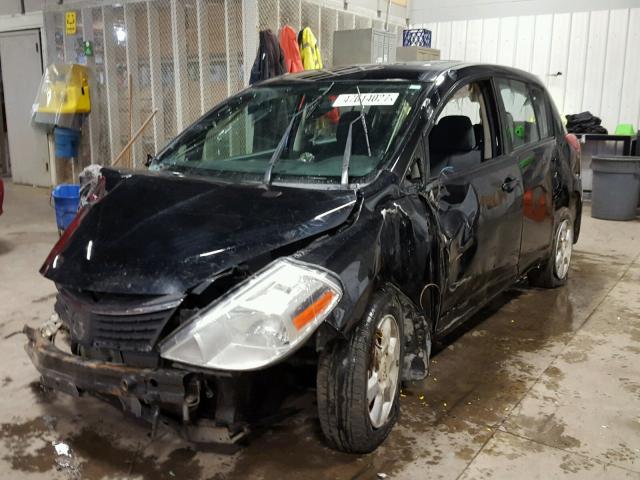 3N1BC13E68L412146 - 2008 NISSAN VERSA S BLACK photo 2