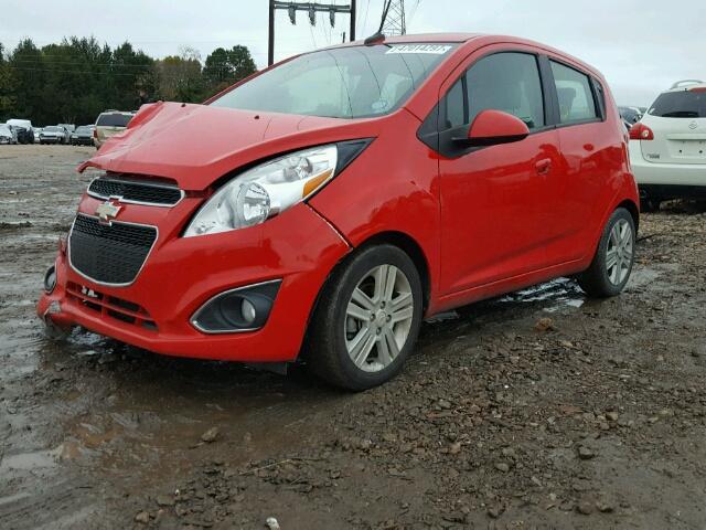 KL8CD6S91EC456586 - 2014 CHEVROLET SPARK 1LT RED photo 2