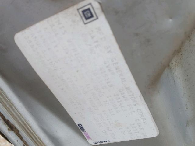 1G3AG55N6P6312333 - 1993 OLDSMOBILE CUTLASS CI 银色 照片 10