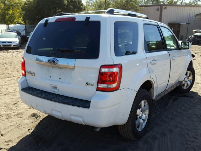 1FMCU0EGXCKC55931 - 2012 FORD ESCAPE LIM WHITE photo 4