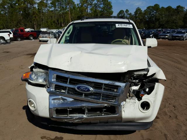 1FMCU0EGXCKC55931 - 2012 FORD ESCAPE LIM WHITE photo 9