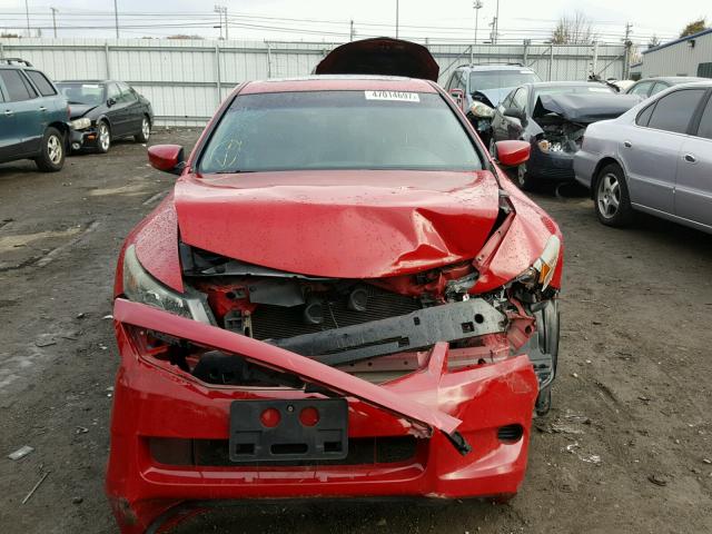 1HGCS12828A029913 - 2008 HONDA ACCORD EXL RED photo 9