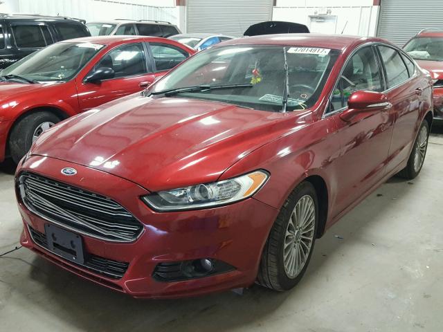 3FA6P0K95FR129755 - 2015 FORD FUSION TIT RED photo 2
