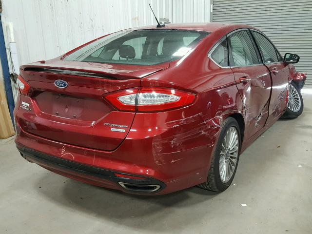 3FA6P0K95FR129755 - 2015 FORD FUSION TIT RED photo 4