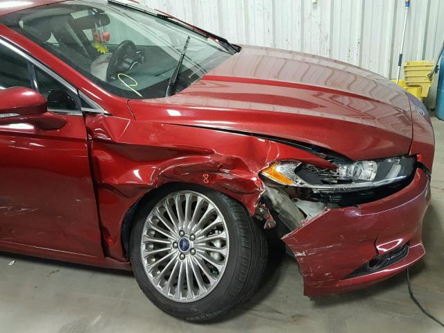 3FA6P0K95FR129755 - 2015 FORD FUSION TIT RED photo 9