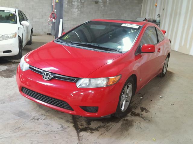 2HGFG12817H529351 - 2007 HONDA CIVIC EX RED photo 2