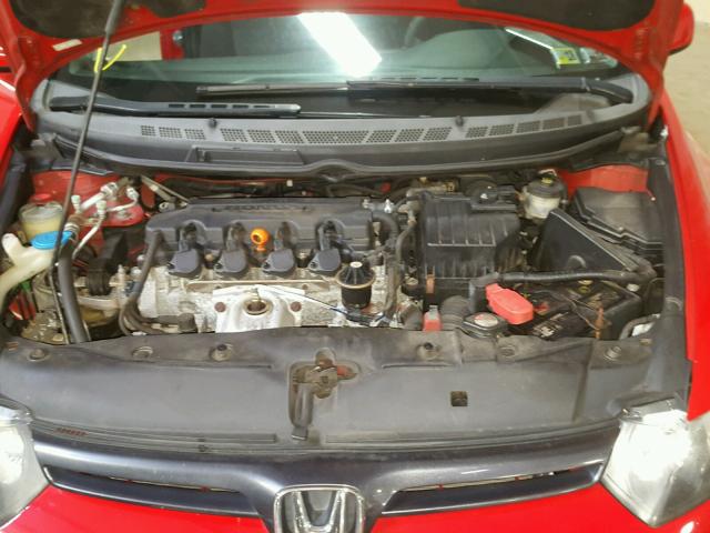 2HGFG12817H529351 - 2007 HONDA CIVIC EX RED photo 7