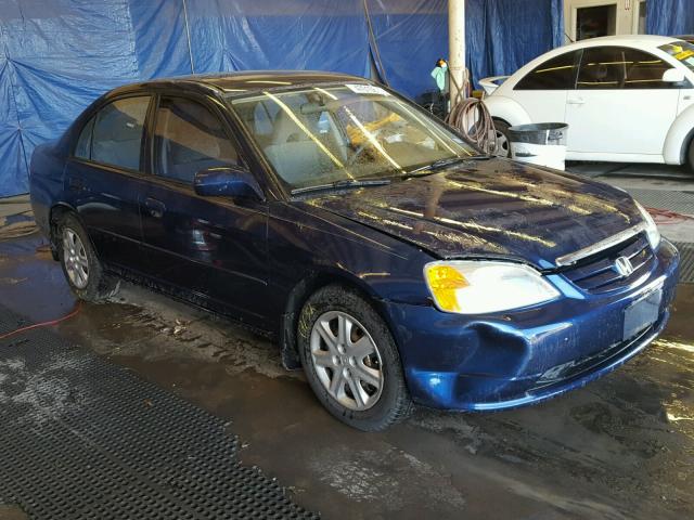 2HGES26793H577823 - 2003 HONDA CIVIC EX BLUE photo 1