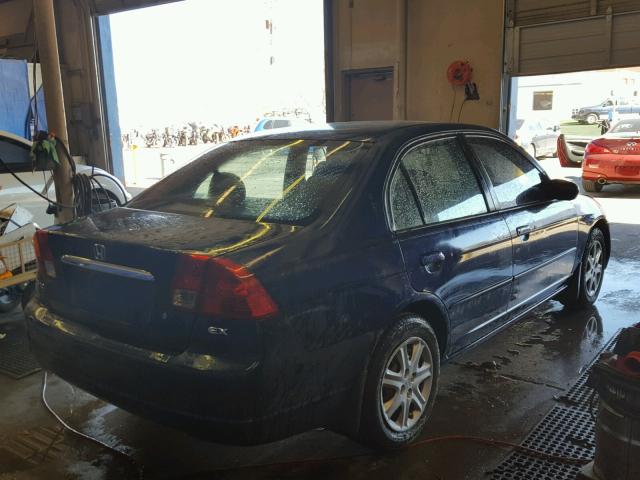 2HGES26793H577823 - 2003 HONDA CIVIC EX BLUE photo 4