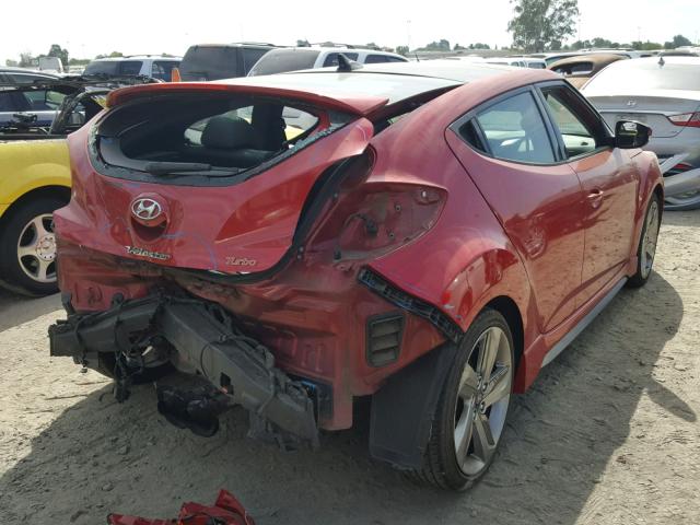 KMHTC6AE4DU162192 - 2013 HYUNDAI VELOSTER T RED photo 4