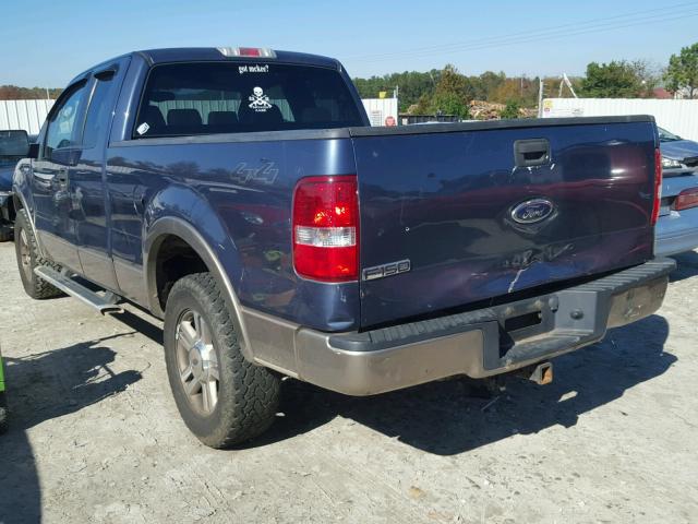 1FTPX14545KC84783 - 2005 FORD F150 BLUE photo 3