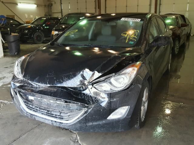 5NPDH4AE2DH381953 - 2013 HYUNDAI ELANTRA GL BLACK photo 2