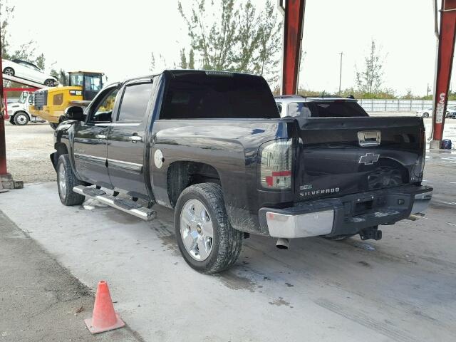 3GCPCSE01BG333784 - 2011 CHEVROLET SILVERADO BLACK photo 3