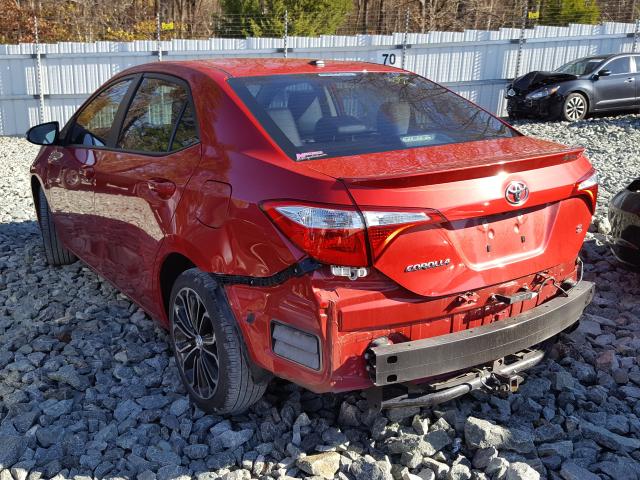 2T1BURHE9FC386241 - 2015 TOYOTA COROLLA L RED photo 3