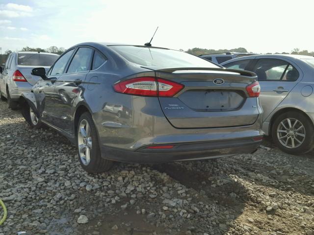 1FA6P0H7XE5365535 - 2014 FORD FUSION SE GRAY photo 3