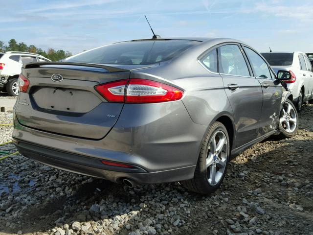 1FA6P0H7XE5365535 - 2014 FORD FUSION SE GRAY photo 4