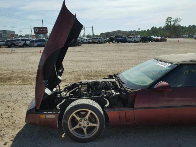 1G1YY3188H5128074 - 1987 CHEVROLET CORVETTE MAROON photo 9