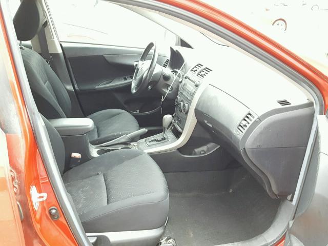 1NXBU40E49Z074443 - 2009 TOYOTA COROLLA BA RED photo 5