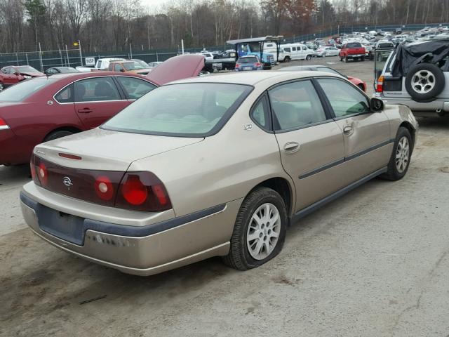 2G1WF52E939315901 - 2003 CHEVROLET IMPALA TAN photo 4