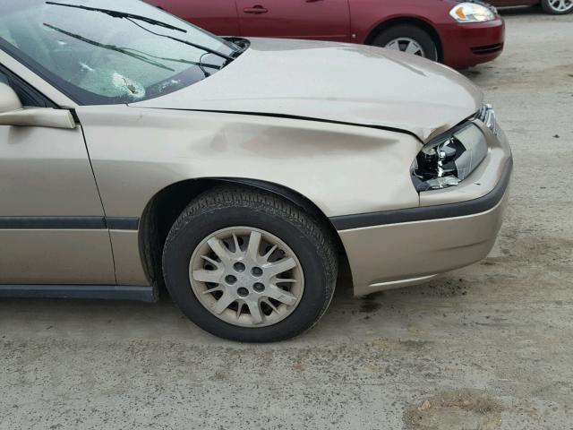 2G1WF52E939315901 - 2003 CHEVROLET IMPALA TAN photo 9