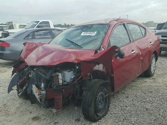 3N1CN7AP5EL828027 - 2014 NISSAN VERSA S RED photo 2