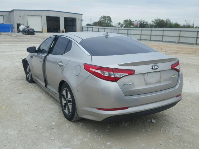 KNAGM4AD9C5034440 - 2012 KIA OPTIMA HYB SILVER photo 3