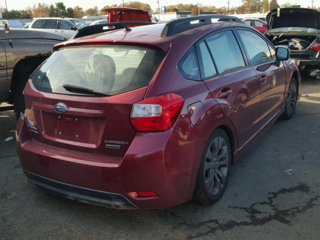 JF1GPAL60E8261854 - 2014 SUBARU IMPREZA SP BURGUNDY photo 4