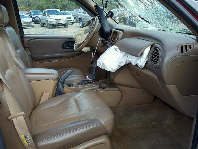 1GNDT13S222239737 - 2002 CHEVROLET TRAILBLAZE BURGUNDY photo 5