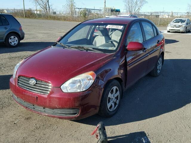 KMHCN45C79U318272 - 2009 HYUNDAI ACCENT GLS BURGUNDY photo 2