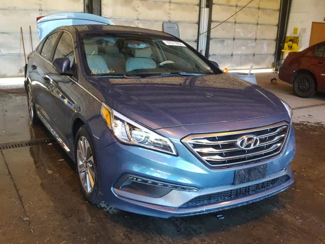 5NPE34AF2FH222235 - 2015 HYUNDAI SONATA SPO BLUE photo 1