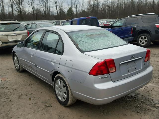 1HGES26741L046366 - 2001 HONDA CIVIC EX GRAY photo 3