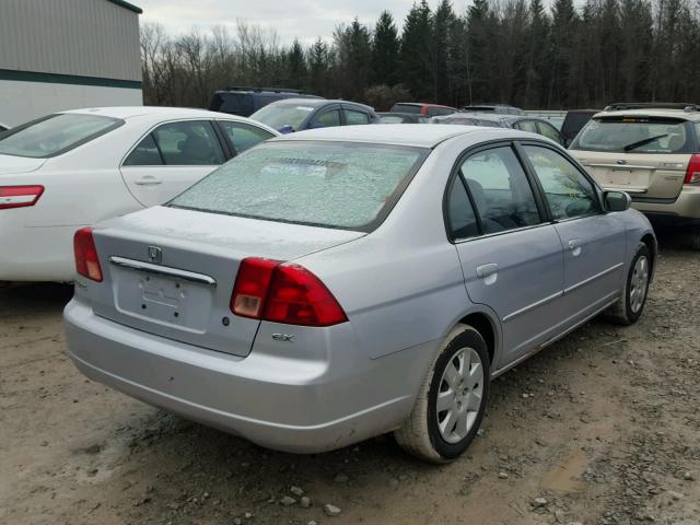 1HGES26741L046366 - 2001 HONDA CIVIC EX GRAY photo 4