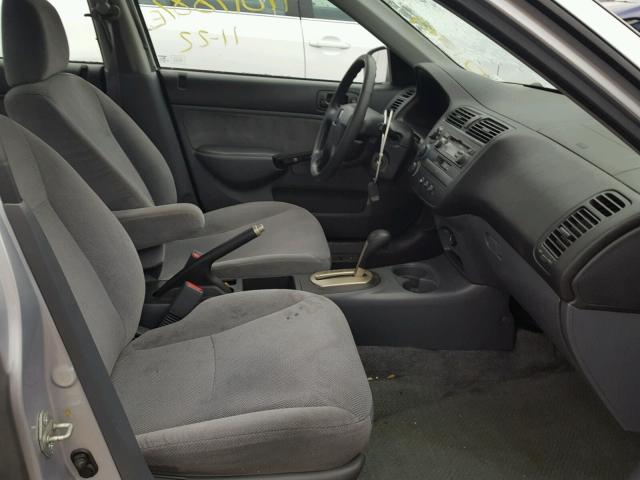 1HGES26741L046366 - 2001 HONDA CIVIC EX GRAY photo 5