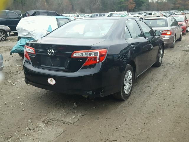 4T4BF1FK9DR333111 - 2013 TOYOTA CAMRY L BLACK photo 4