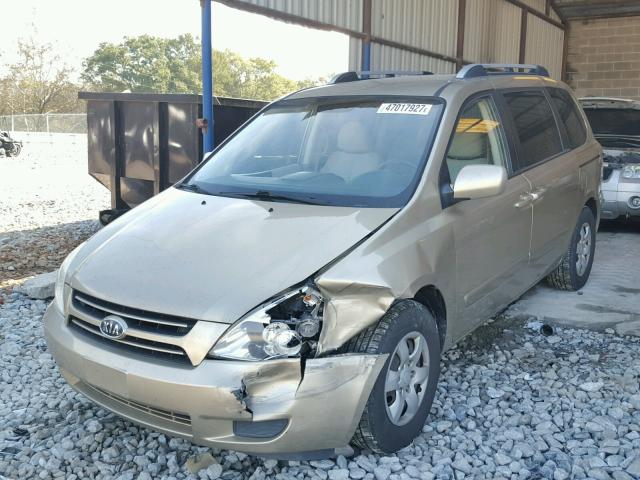 KNDMB133276139335 - 2007 KIA SEDONA EX TAN photo 2