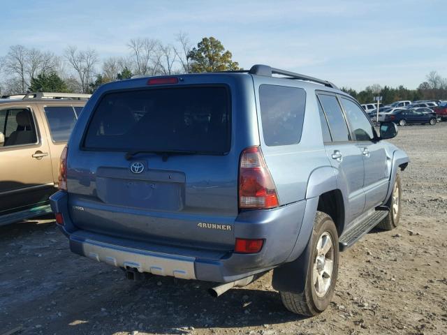 JTEZU14R140018874 - 2004 TOYOTA 4RUNNER SR BLUE photo 4