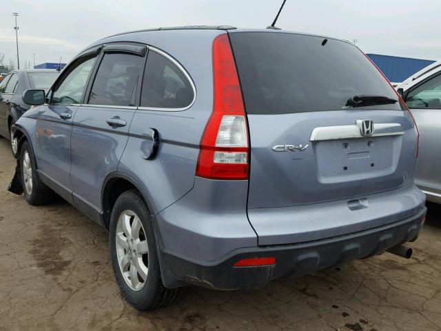 JHLRE48797C107755 - 2007 HONDA CR-V EXL BLUE photo 3