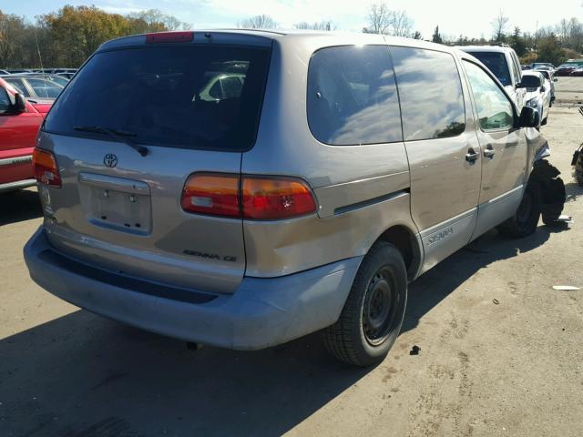 4T3GF19C0WU082932 - 1998 TOYOTA SIENNA CE TAN photo 4