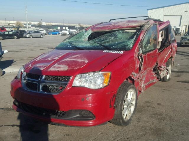 2C4RDGCGXDR739384 - 2013 DODGE GRAND CARA RED photo 2