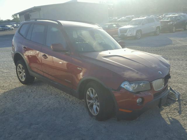 WBXPC9C47AWJ36183 - 2010 BMW X3 XDRIVE3 RED photo 1