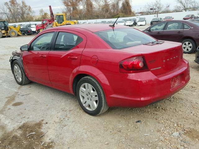 1C3CDZAB4EN132764 - 2014 DODGE AVENGER SE RED photo 3