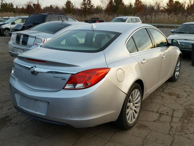 W04GS5EC1B1008494 - 2011 BUICK REGAL CXL SILVER photo 4