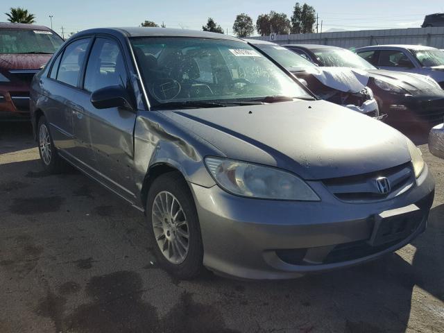 2HGES16525H593194 - 2005 HONDA CIVIC LX GRAY photo 1