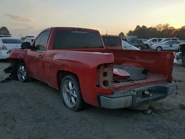 1GCEC14JX7Z585729 - 2007 CHEVROLET SILVERADO RED photo 3