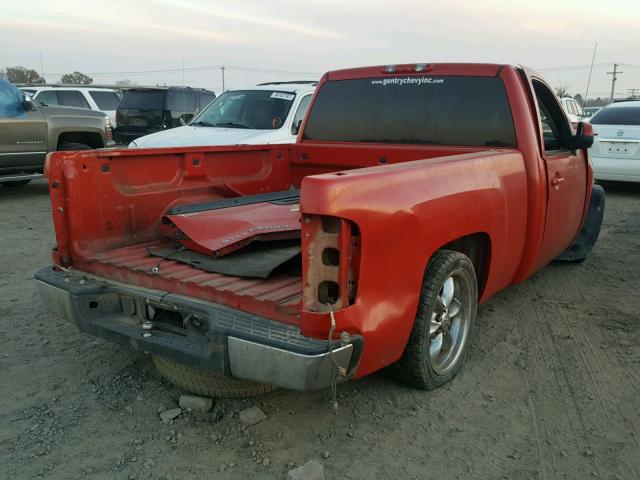 1GCEC14JX7Z585729 - 2007 CHEVROLET SILVERADO RED photo 4