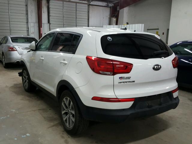 KNDPB3AC8E7663222 - 2014 KIA SPORTAGE B WHITE photo 3