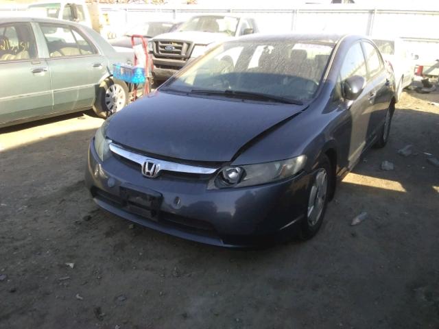 JHMFA36266S026258 - 2006 HONDA CIVIC HYBR BLUE photo 2