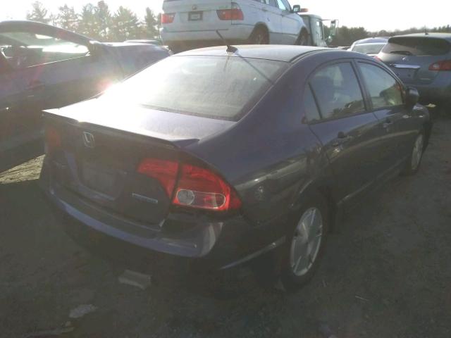 JHMFA36266S026258 - 2006 HONDA CIVIC HYBR BLUE photo 4